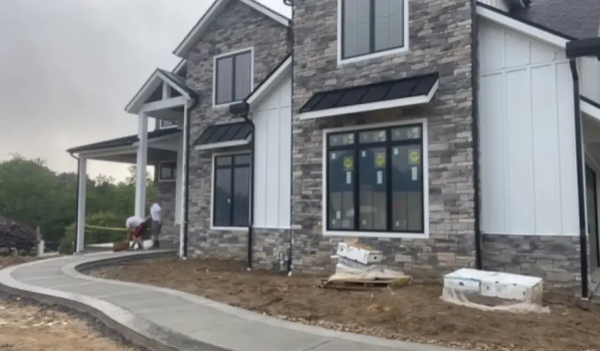Concrete Driveway with Decorative Edging